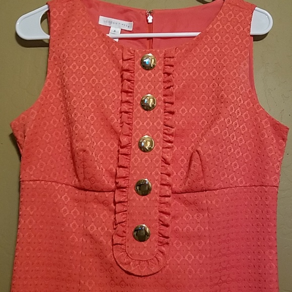 London Times sheath coral colored dress - Picture 2 of 6